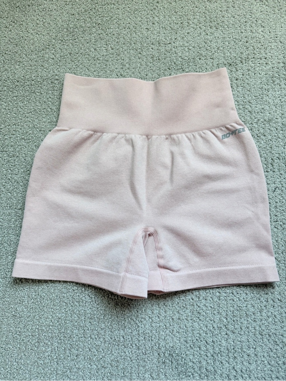 Bo+Tee Pink Ribbed Women’s Shorts